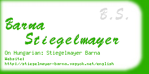 barna stiegelmayer business card